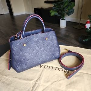 Louis Vuitton Montaigne BB Navy Red